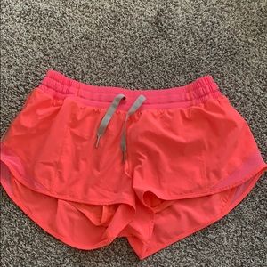 Lululemon Hotty Hot Running Shorts Coral